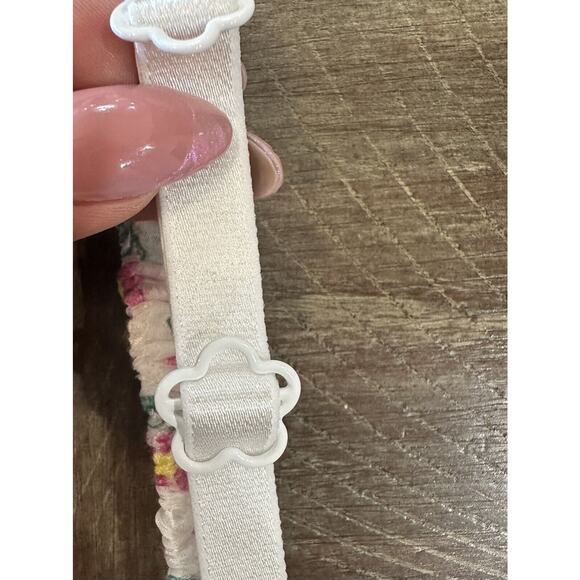 For Love & Lemons Blooms Bustier White Pink Floral Embroidered Lace Size 36D - Picture 16 of 16